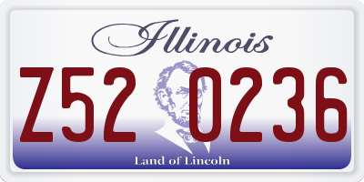 IL license plate Z520236