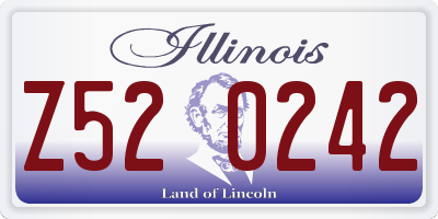 IL license plate Z520242
