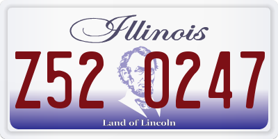 IL license plate Z520247