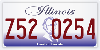IL license plate Z520254