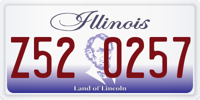 IL license plate Z520257