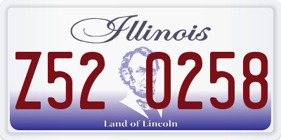 IL license plate Z520258