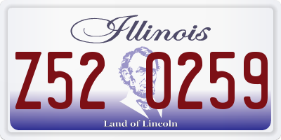IL license plate Z520259