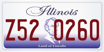 IL license plate Z520260