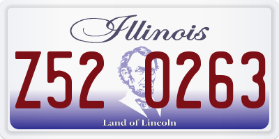 IL license plate Z520263