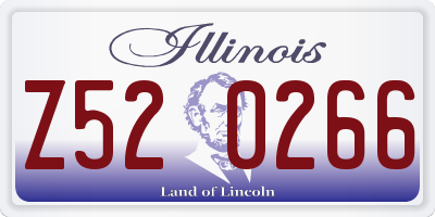 IL license plate Z520266