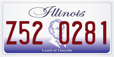 IL license plate Z520281