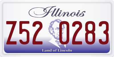IL license plate Z520283