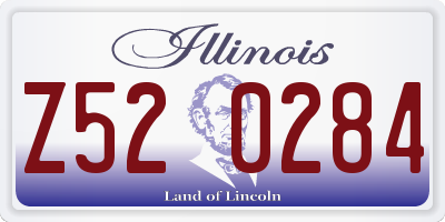 IL license plate Z520284