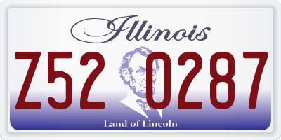 IL license plate Z520287