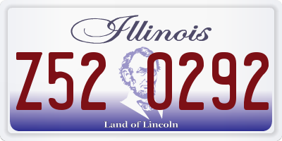 IL license plate Z520292