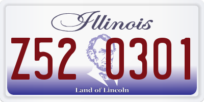 IL license plate Z520301