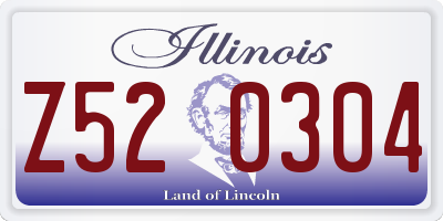 IL license plate Z520304