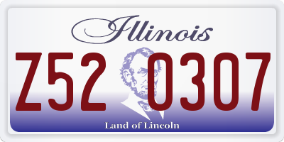 IL license plate Z520307