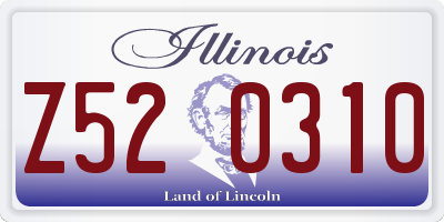 IL license plate Z520310
