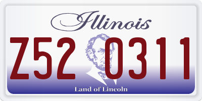 IL license plate Z520311