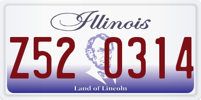 IL license plate Z520314