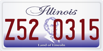 IL license plate Z520315