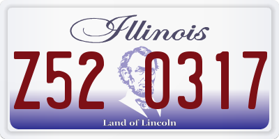 IL license plate Z520317