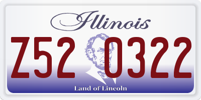 IL license plate Z520322