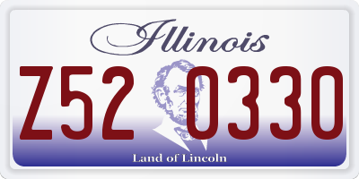 IL license plate Z520330