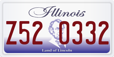 IL license plate Z520332