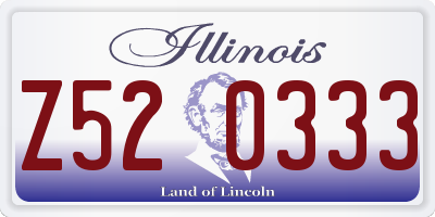IL license plate Z520333