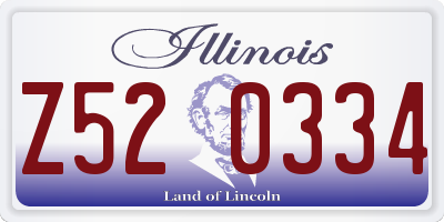 IL license plate Z520334