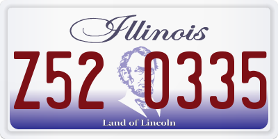 IL license plate Z520335