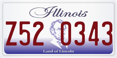 IL license plate Z520343