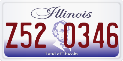 IL license plate Z520346