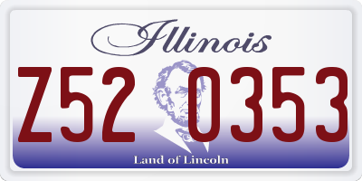 IL license plate Z520353