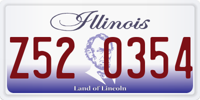 IL license plate Z520354