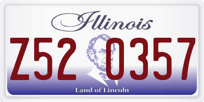 IL license plate Z520357