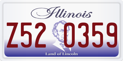 IL license plate Z520359