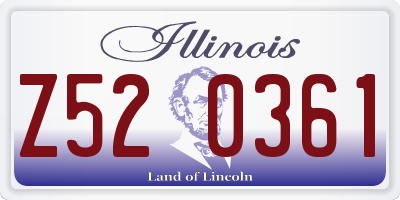 IL license plate Z520361