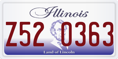 IL license plate Z520363