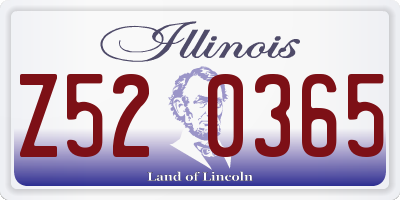 IL license plate Z520365