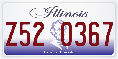 IL license plate Z520367