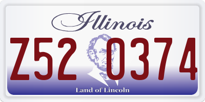 IL license plate Z520374