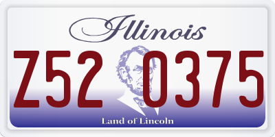 IL license plate Z520375
