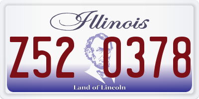 IL license plate Z520378
