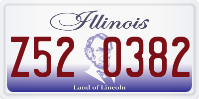 IL license plate Z520382