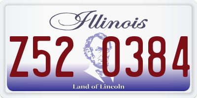 IL license plate Z520384