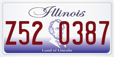 IL license plate Z520387
