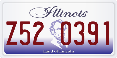 IL license plate Z520391