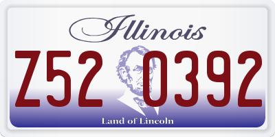 IL license plate Z520392