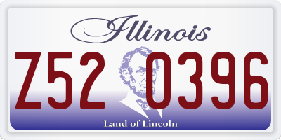 IL license plate Z520396