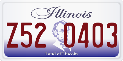 IL license plate Z520403