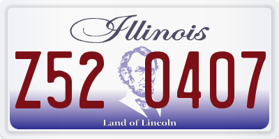 IL license plate Z520407